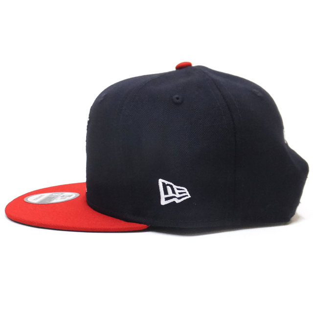 NEW ERA ニューエラ フラットバイザーキャップ 9FIFTY PEANUTS スヌーピー WOOF ネイビー 11914498