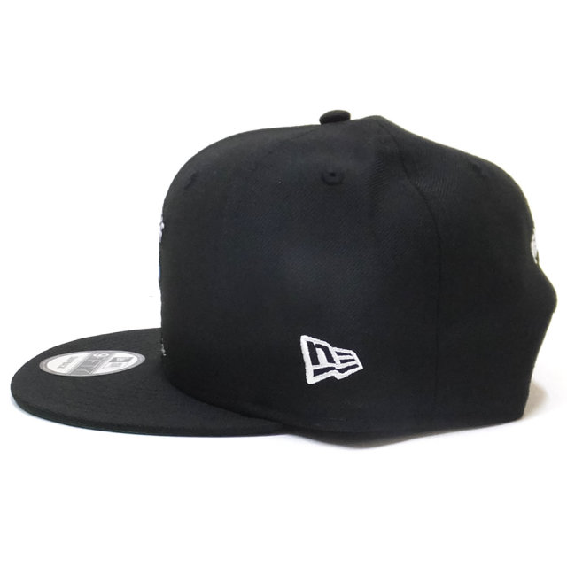NEW ERA ニューエラ フラットバイザーキャップ 9FIFTY PEANUTS スヌーピー WOOF ブラック 11914499