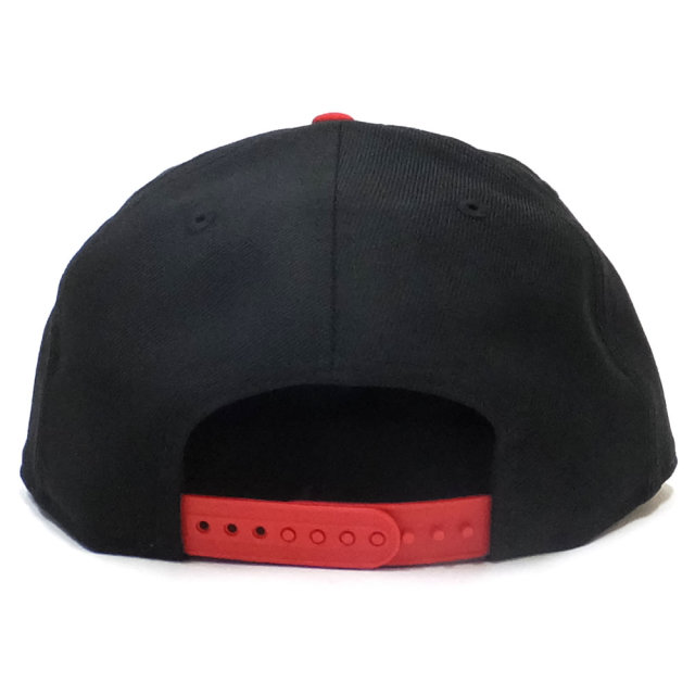 NEW ERA ニューエラ フラットバイザーキャップ 9FIFTY ディズニー ミッキーマウス シルエット ブラック × ホワイト レッドバイザー 12108954