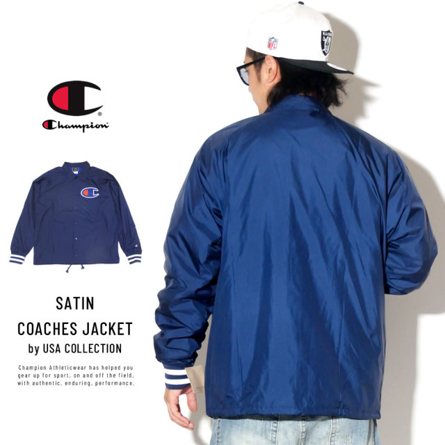 CHAMPION チャンピオン コーチジャケット SATIN COACHES JACKET RIBBED CUFF V5089