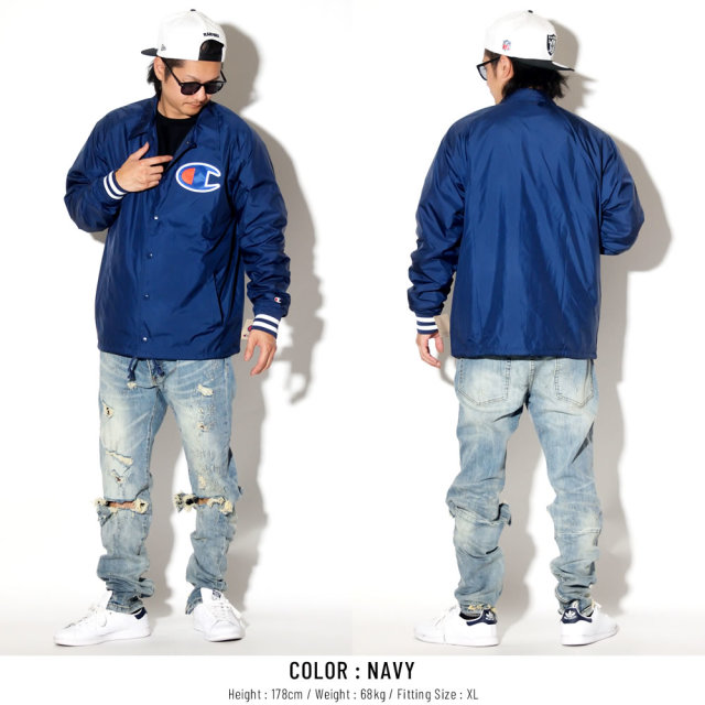 CHAMPION チャンピオン コーチジャケット SATIN COACHES JACKET RIBBED CUFF V5089
