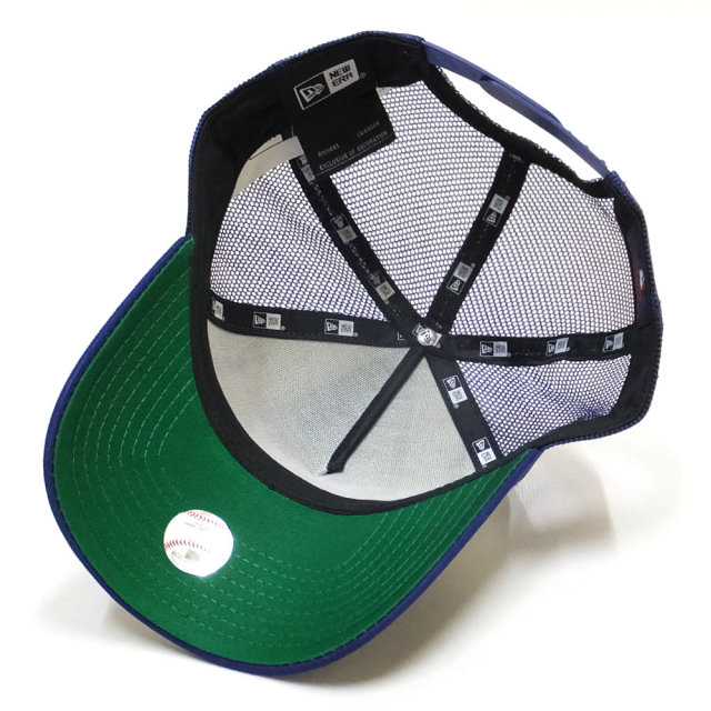 NEW ERA ニューエラ カーブバイザーキャップ 9FORTY A-Frame トラッカー フロントカスタム ロサンゼルス・ドジャース ダークロイヤル × スノーホワイト 11899190