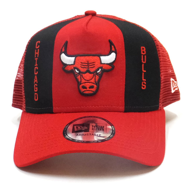 NEW ERA ニューエラ カーブバイザーキャップ 9FORTY A-Frame トラッカー フロントカスタム シカゴ・ブルズ スカーレット × チームカラー 11899193
