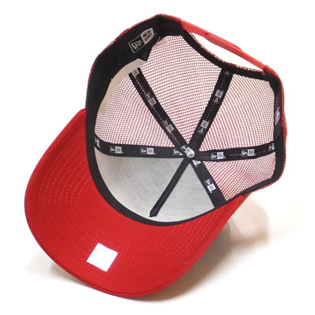 NEW ERA ニューエラ カーブバイザーキャップ 9FORTY A-Frame トラッカー フロントカスタム シカゴ・ブルズ スカーレット × チームカラー 11899193