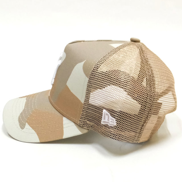 NEW ERA ニューエラ カーブバイザーキャップ 9FORTY A-Frame トラッカー ニューヨーク・ヤンキース ウッドランドカモ ストーン × スノーホワイト ストーンアンダーバイザー 11899209