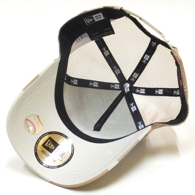NEW ERA ニューエラ カーブバイザーキャップ 9FORTY A-Frame トラッカー ニューヨーク・ヤンキース ウッドランドカモ ストーン × スノーホワイト ストーンアンダーバイザー 11899209