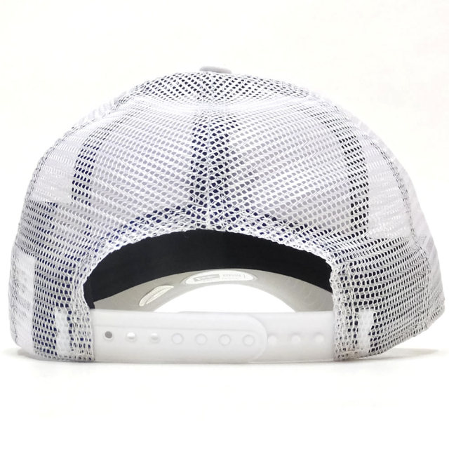 NEW ERA ニューエラ カーブバイザーキャップ 9FORTY A-Frame トラッカー ニューヨーク・ヤンキース ウッドランドカモ ブルー × スノーホワイト ホワイトアンダーバイザー 11899210