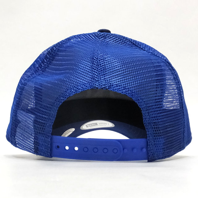 NEW ERA ニューエラ カーブバイザーキャップ 9FORTY A-Frame トラッカー ニューヨーク・ヤンキース ウッドランドカモ ブルー × スノーホワイト ブルーアズールアンダーバイザー 11899211