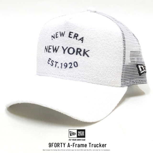 NEW ERA ニューエラ カーブバイザーキャップ 9FORTY A-Frame トラッカー ニューエラ ニューヨーク 1920 パイル ホワイト × スノーホワイト 11899213