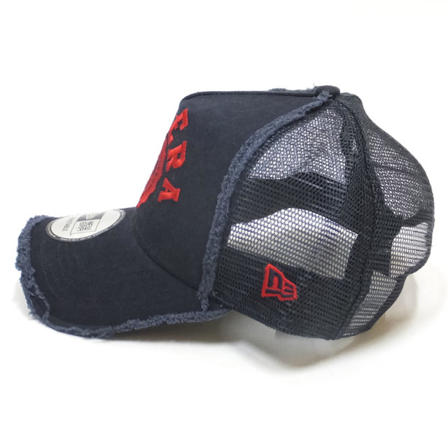 NEW ERA ニューエラ カーブバイザーキャップ 9FORTY A-Frame トラッカー カレッジ ネイビー × ラディアントレッド 11899229