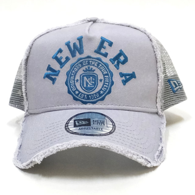 NEW ERA ニューエラ カーブバイザーキャップ 9FORTY A-Frame トラッカー カレッジ グレー × ティールバズ 11899230