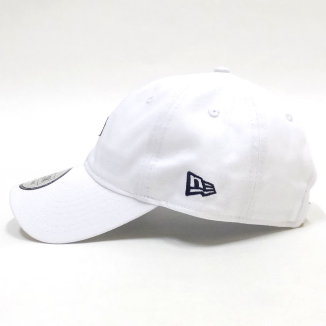 NEW ERA ニューエラ カーブバイザーキャップ 9THIRTY クロスストラップ ノンウォッシュ コットン ツイル ニューヨーク・ヤンキース ホワイト × ミッドナイトネイビー 11899252