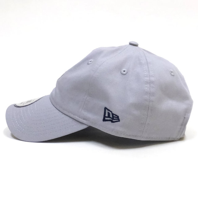 NEW ERA ニューエラ カーブバイザーキャップ 9THIRTY クロスストラップ ノンウォッシュ コットン ツイル ニューヨーク・ヤンキース グレー × ミッドナイトネイビー 11899254