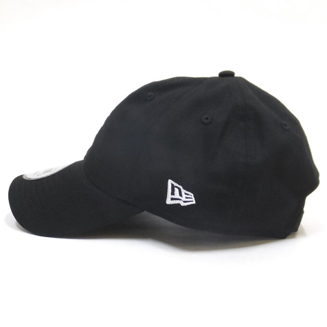 NEW ERA ニューエラ カーブバイザーキャップ 9THIRTY クロスストラップ ノンウォッシュ コットン ツイル ニューヨーク・ヤンキース ブラック × スノーホワイト 11899255