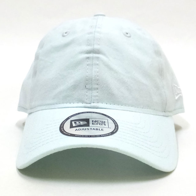 NEW ERA ニューエラ カーブバイザーキャップ 9THIRTY レザーストラップ ベーシック ウォッシャー ライトブルー ホワイトフラッグ 11899267