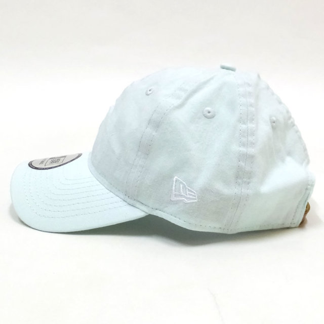 NEW ERA ニューエラ カーブバイザーキャップ 9THIRTY レザーストラップ ベーシック ウォッシャー ライトブルー ホワイトフラッグ 11899267
