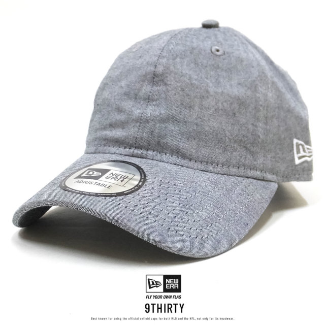 NEW ERA ニューエラ カーブバイザーキャップ 9THIRTY レザーストラップ ベーシック オックスフォード ウォッシャー ブラック ホワイトフラッグ 11899268