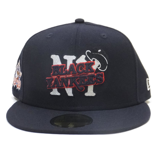 NEW ERA ニューエラ フラットバイザーキャップ 59FIFTY ニグロリーグ ニューヨーク・ブラックヤンキース ネイビー × チームカラー 11899305