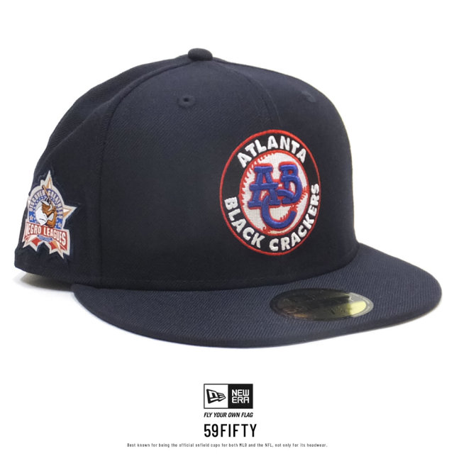 EW ERA ニューエラ フラットバイザーキャップ 59FIFTY ニグロリーグ アトランタ・ブラッククラッカーズ ネイビー × チームカラー 11899316