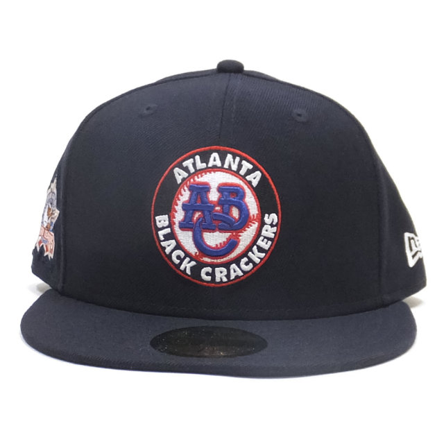 EW ERA ニューエラ フラットバイザーキャップ 59FIFTY ニグロリーグ アトランタ・ブラッククラッカーズ ネイビー × チームカラー 11899316