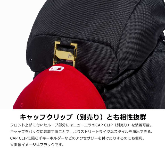 NEW ERA ニューエラ バックパック ラックサック プリントロゴ ブラックターポリン × ブラック 11901935