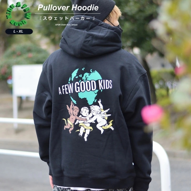 A FEW GOOD KIDS アフューグッドキッズ AFGK パーカー メンズ レディース 裏起毛 スウェット プルオーバー オーバーサイズ ANGEL HOODIE ブラック afgk008