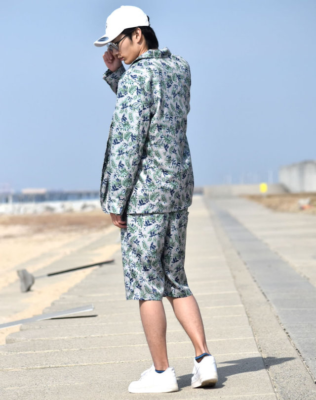 代引不可 Dowbl ダブル セットアップ ボタニカル 柄 花柄 アロハ 総柄 上下 Finalsale対象商品30 Off Nif Fotball No