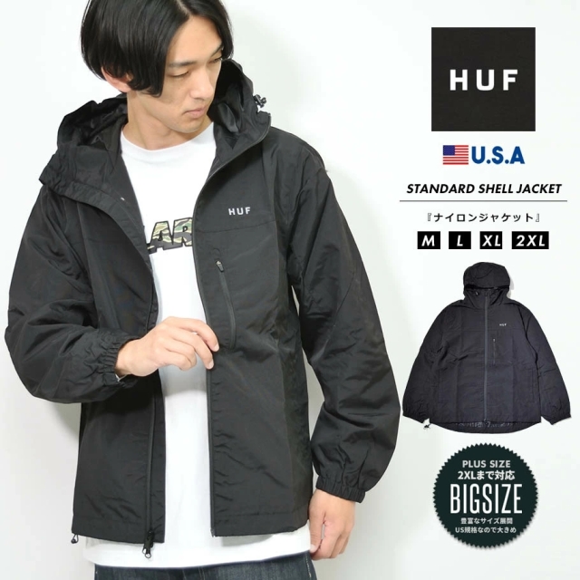 当店一番人気 HUF アウター ジャケット ブルゾン 黒 ブラック econet.bi