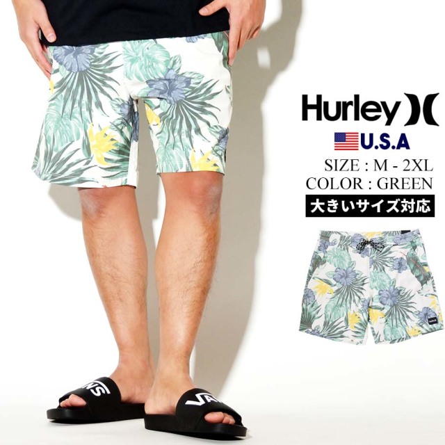 Hurley ハーレー スイムパンツ 水着 メンズ 花柄 Beachside Islander 18 Cj6260 グリーン ファッション メンズ カジュアル ストリート系 B系ファッション 通販