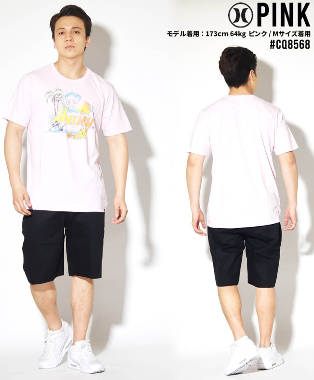 Hurley ハーレー Tシャツ メンズ 半袖 サーフ系 ストリート ファッション ピンク Retro Beach Short Sleeve Cq8568 ファッション メンズ カジュアル ストリート系 B系ファッション 通販