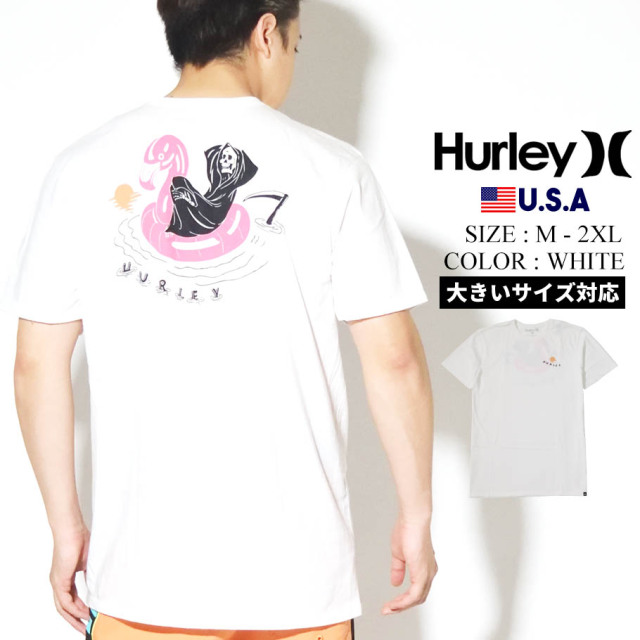 HURLEY ハーレー Tシャツ メンズ 半袖 サーフ系 ストリート ファッション ホワイト TAKE IT EASY SHORT SLEEVE CQ8569