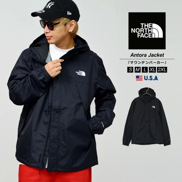 ノースフェイス THE NORTH FACE マウンテンパーカー ナイロンジャケット メンズ アウター Antora Jacket ブラック USA企画