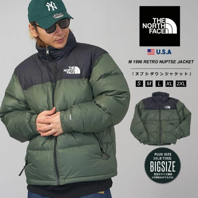 ザ・ノースフェイス THE NORTH FACE ヌプシ ダウンジャケット メンズ アウター アウトドア ブランド 1996 Retro Nuptse Jacket オリーブ USA企画 nfjt036