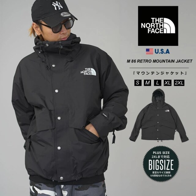 ザ・ノースフェイス THE NORTH FACE マウンテンパーカー ジャケット メンズ アウター 防水 透湿 アウトドア ブランド M 86 Retro Mountain Jacket TNFブラック USA企画