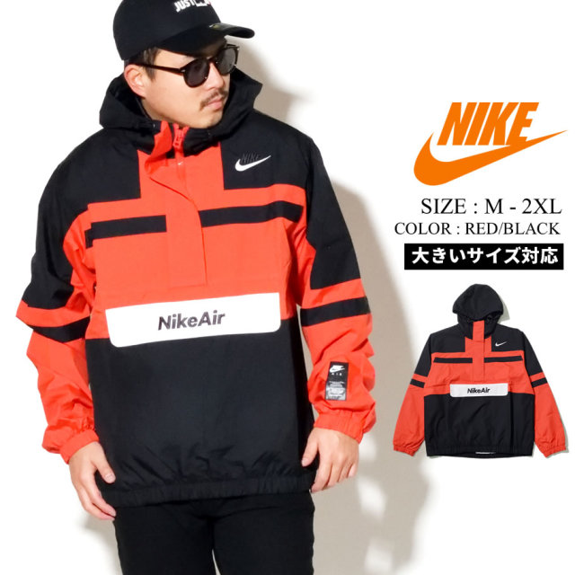 NIKE ナイキ アノラック ジャケット メンズ M NSW NIKE AIR JKT WVN CJ4834 レッド ブラック