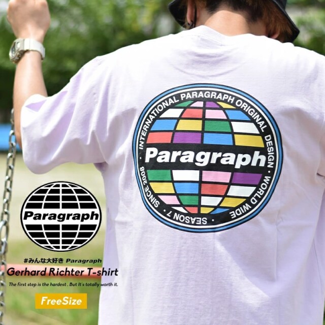 Paragraph パラグラフ Tシャツ メンズ レディース ロゴ バックプリント ブランド Gerhard Richter T-shirt No.07 バイオレット paragraph040