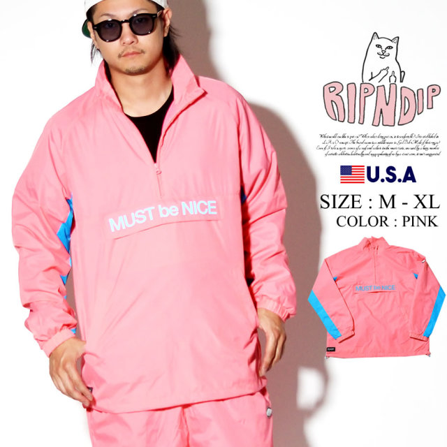 新作 Ripndip リップンディップ ハーフジップ トラックジャケット メンズ フード付き ストリート系 ファッション Run It Nylon Track Jacket 服 通販 ファッション メンズ ストリート系 B系ファッション 通販