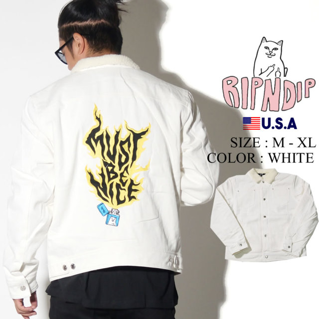 Ripndip リップンディップ デニムジャケット メンズ レディース 猫 ネコ バックプリント ストリート系 ファッション Lit Af Denim Jacket 服 通販 ファッション メンズ ストリート系 B系ファッション 通販