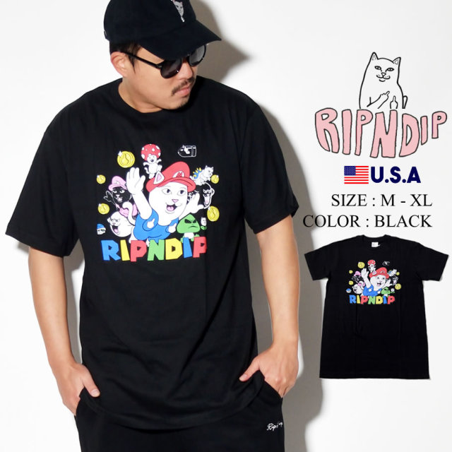 Ripndip リップンディップ Tシャツ メンズ 猫 ネコ パロディ ストリート系 ファッション Rnd3957 服 通販 ファッション メンズ ストリート系 B系ファッション 通販
