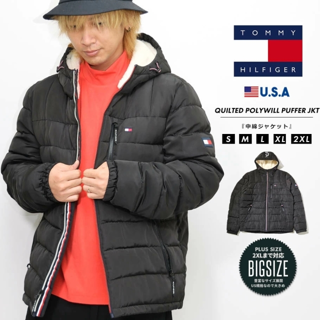 トミーヒルフィガー TOMMY HILFIGER 中綿ダウンジャケット メンズ レディース アウター ブランド USAモデル QUILTED POLYWILL PUFFER JKT 151AP213 秋冬 新作