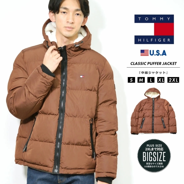 トミーヒルフィガー TOMMY HILFIGER 化繊中綿ダウンジャケット メンズ アウター コート 撥水 防風 USAモデル CLASSIC PUFFER JACKET 秋冬 新作