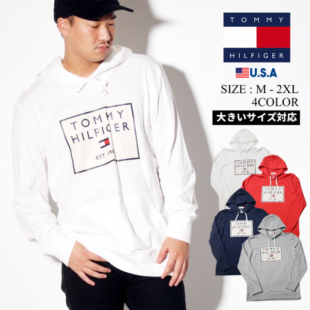 Tommy Hilfiger トミー ヒルフィガー パーカー メンズ ボックス ロゴ カジュアル ストリート系 ファッション 09t3648 服 通販 ファッション メンズ ストリート系 B系ファッション 通販