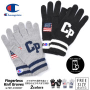 チャンピオン Champion 手袋 メンズ スマホ対応 5本指 指切りニットグローブ 682-1021 秋冬 新作 21v2034