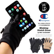 チャンピオン Champion 手袋 メンズ スマホ対応 5本指 防風ストレッチグローブ 686-1021 秋冬 新作 21v2035