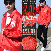 BLACK HORSE ブラックホース サテンコーチジャケット メンズ 大きいサイズ QUEENS NEWYORK ストリート系 hiphop ヒップホップ ファッション 通販 BHJT044 bhjt044