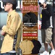 BLACK HORSE ブラックホース リネンシャツ 長袖シャツ ストリート系 ファッション BHOT006 bhot006