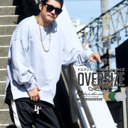 BLACK HORSE ブラックホース トレーナー メンズ 大きいサイズ ビックシルエット サイドスリット ドロップショルダー ストリート系 ファッション 服 通販 BHPT026 bhpt026