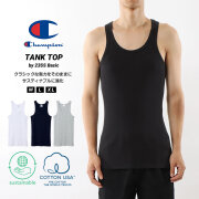 Champion チャンピオン タンクトップ メンズ レディース リブ ロゴ刺繍 ワンポイント USAコットン 23SS ベーシック C3-X362 chtdp1012