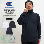 チャンピオン タートルネック ロングスリーブTシャツ ロンT 長袖Tシャツ メンズ レディース ブランド Champion 23FW 秋冬 新作 ベーシック C3-Y435 chtdp1102