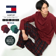 トミーヒルフィガー TOMMY HILFIGER ルームウェア パジャマ 上下セット メンズ レディース ブランド USAモデル FLEECE SLEEP SET tmst002